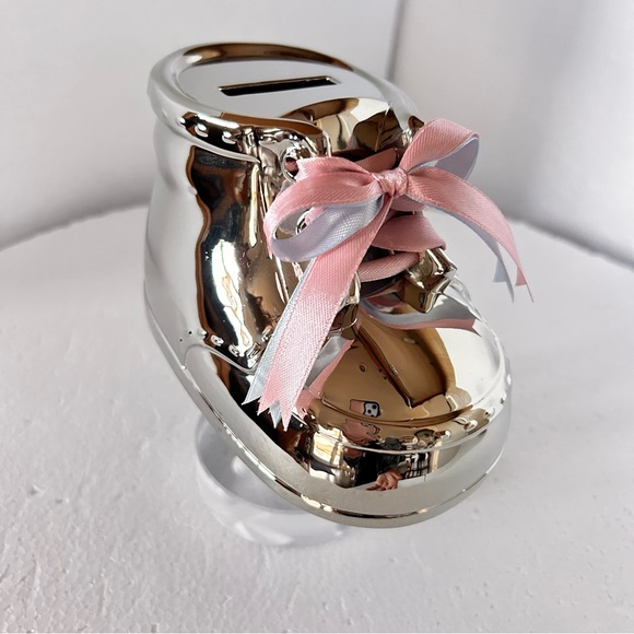 GODINGER Non-Tarnish Nickel Plated Finish Baby Trinket Keepsake Money Bank NIB - Picture 8 of 16